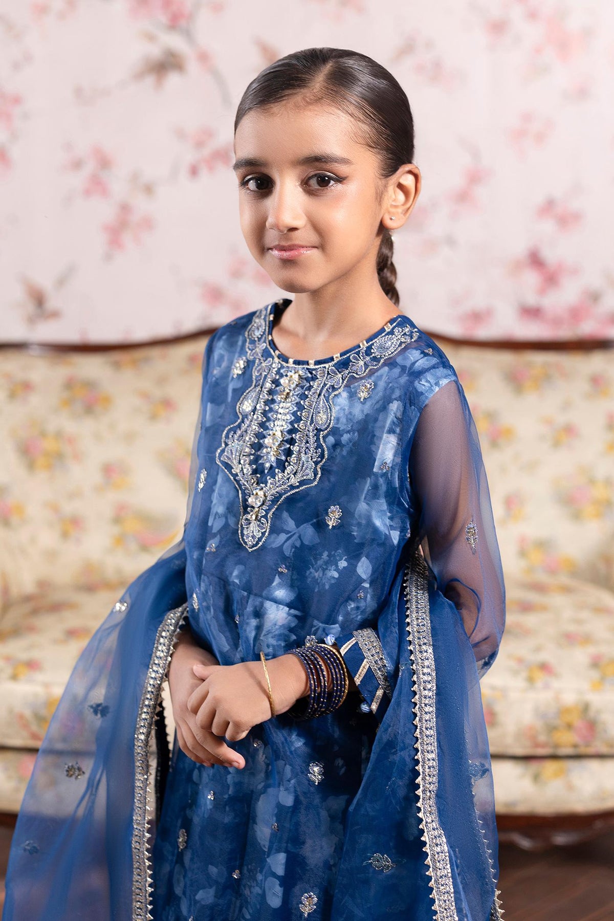 3 Piece Embroidered Organza