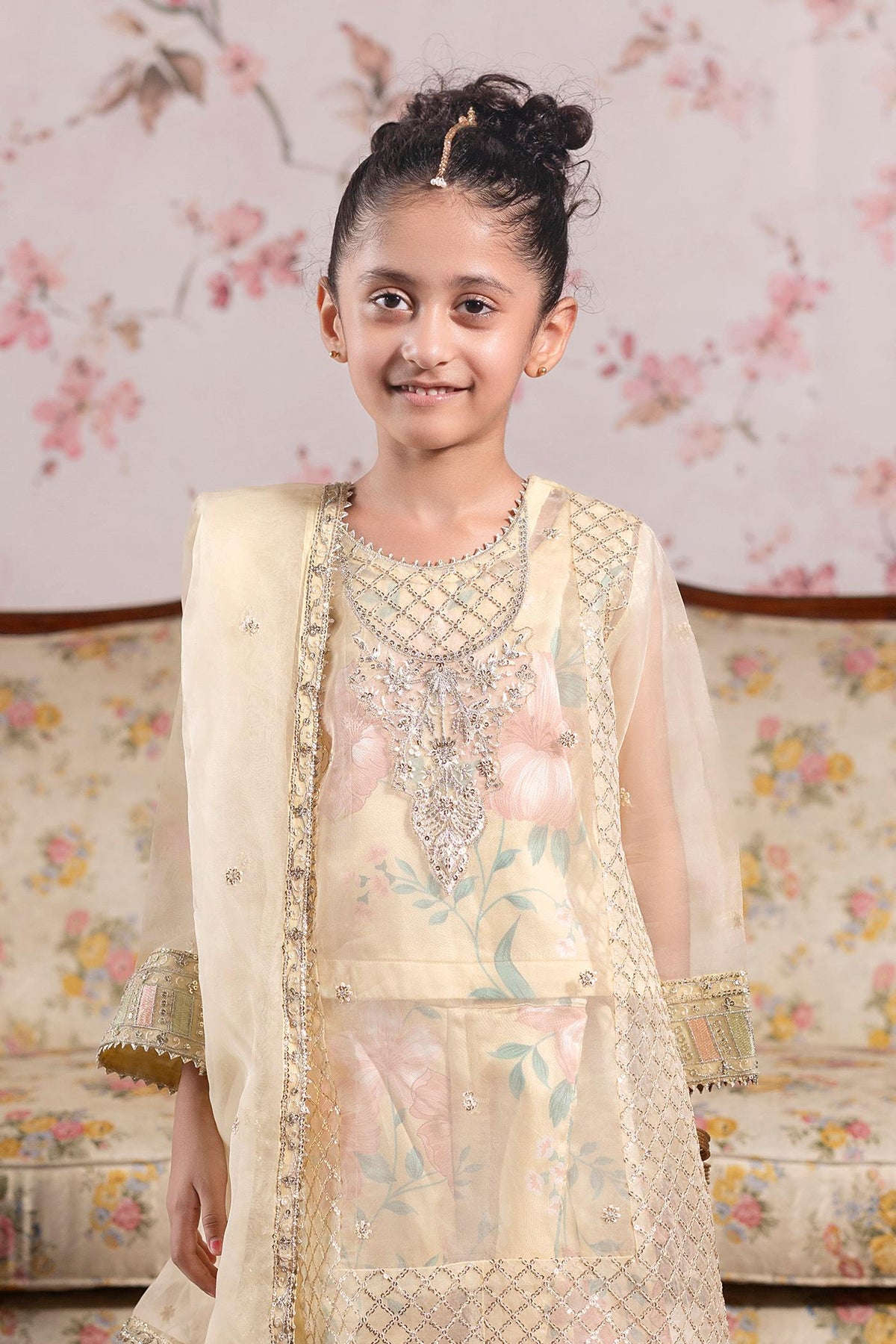 3 Piece Embroidered Organza