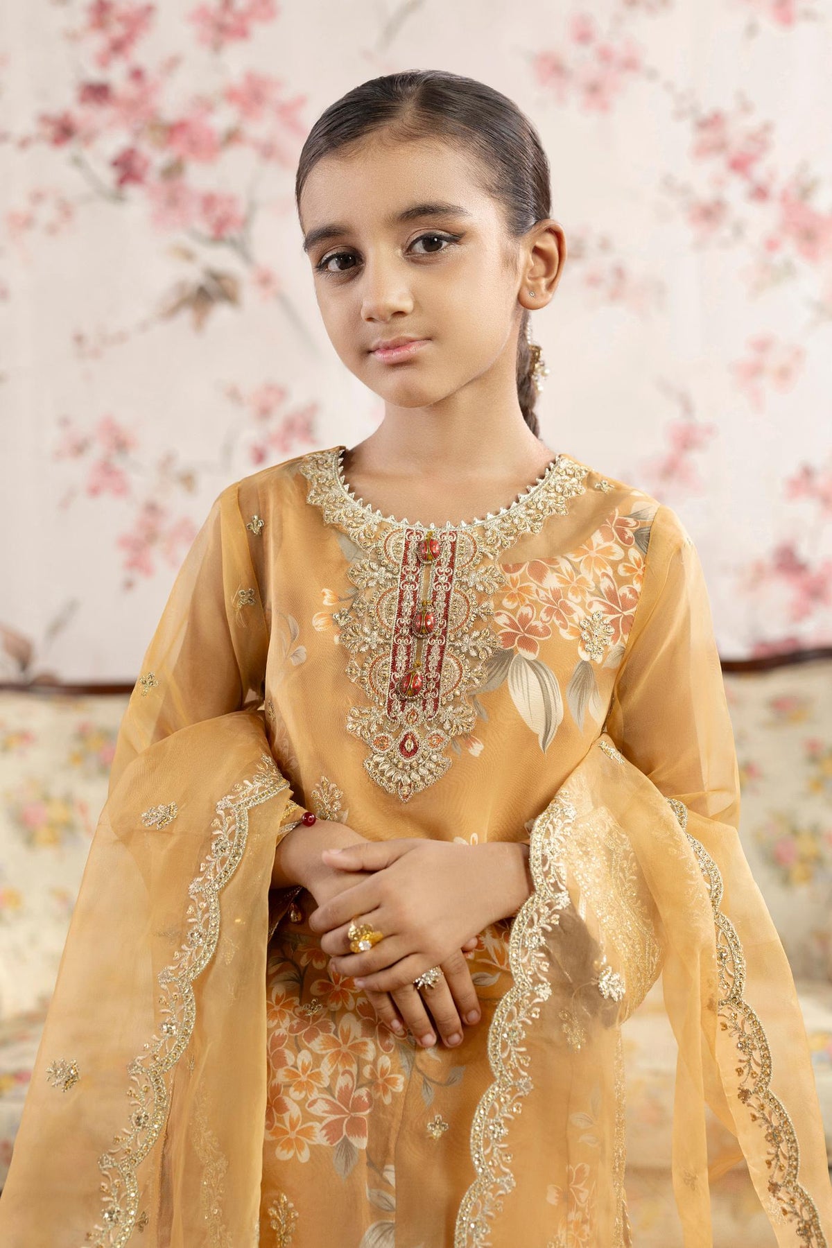 3 Piece Embroidered Organza