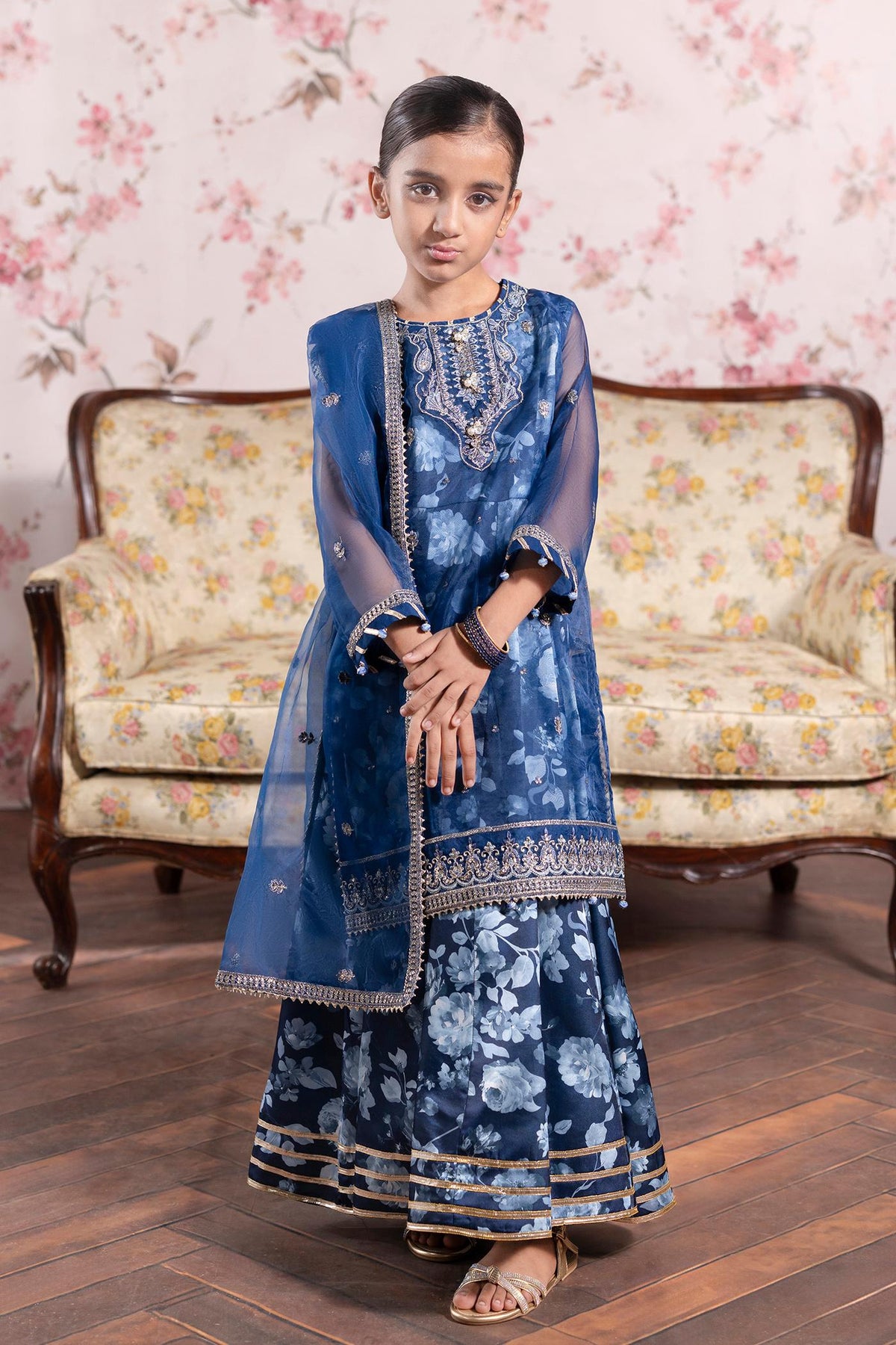 3 Piece Embroidered Organza