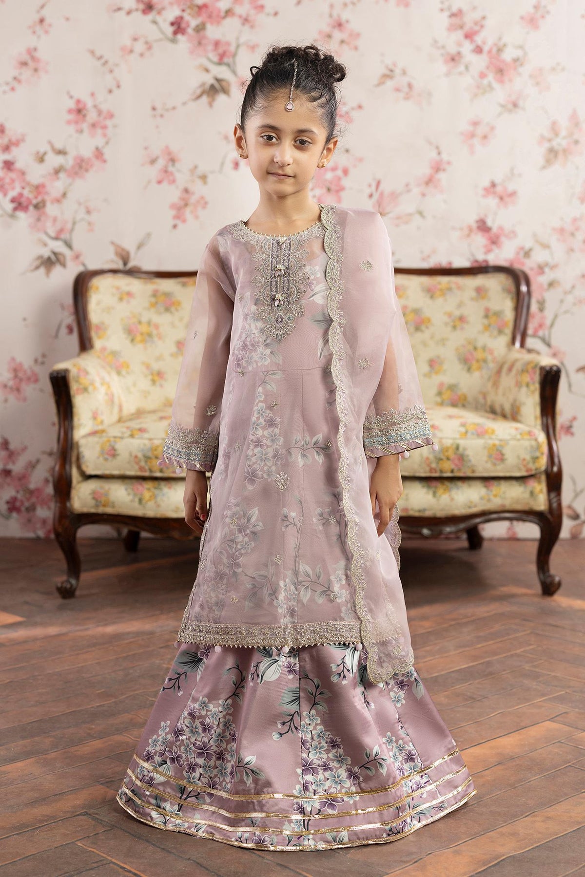 3 Piece Embroidered Organza