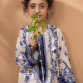 2 Piece Printed & Embroidered Mat-Satin Kaftan