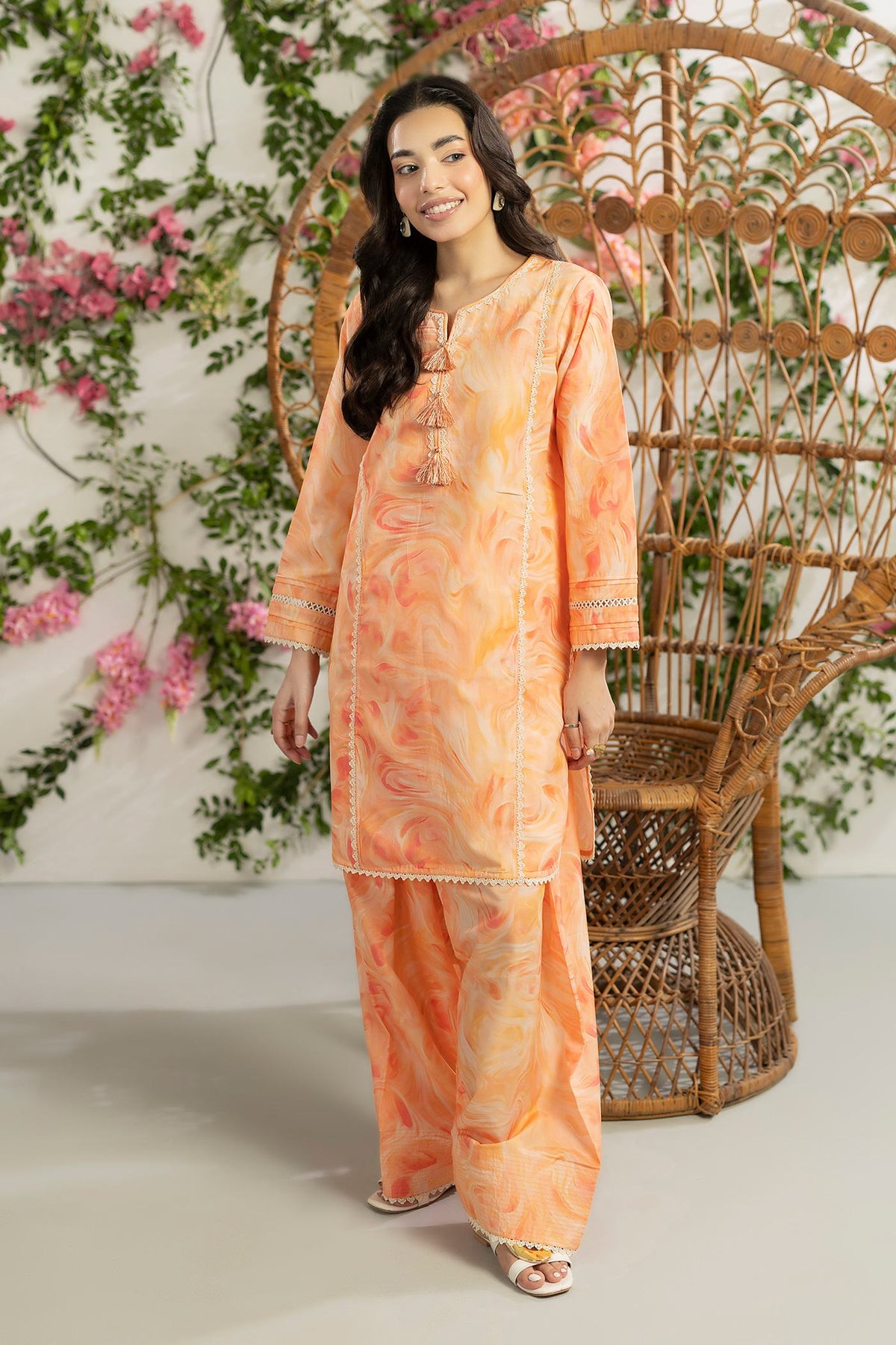2 Piece Printed Mat-Satin