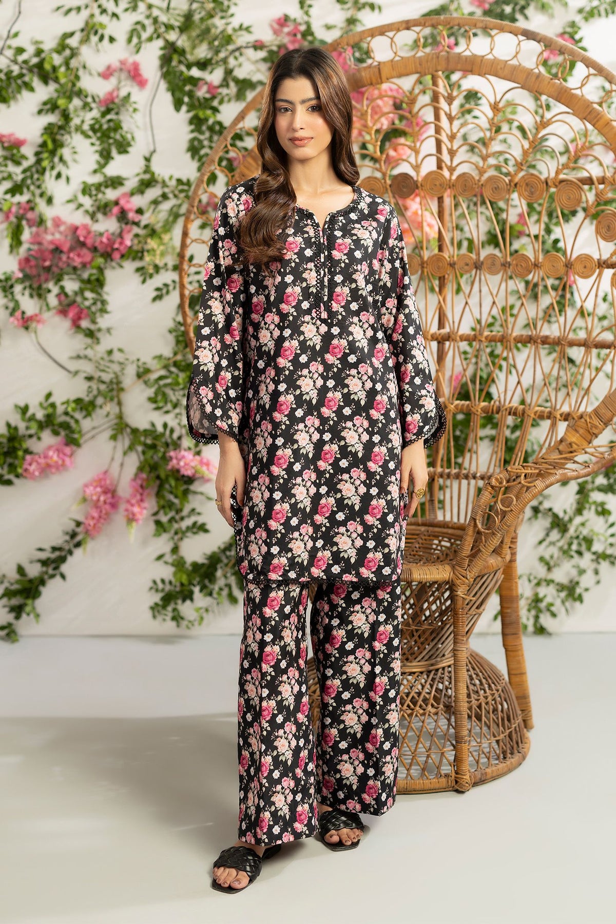 2 Piece Printed Mat-Satin