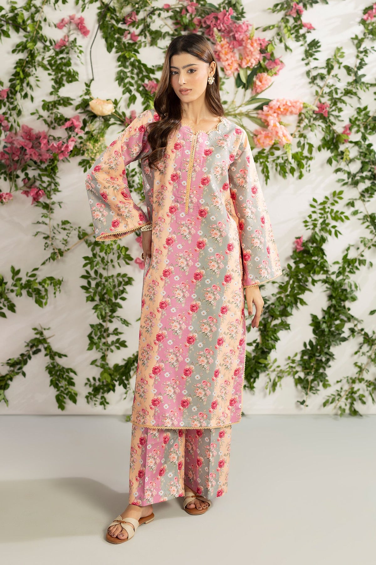 2 Piece Printed Mat-Satin